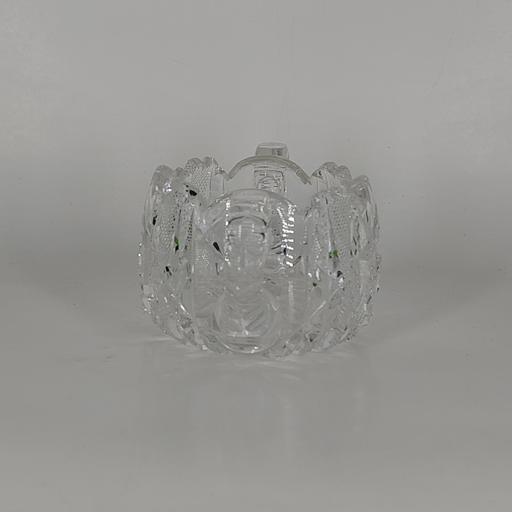 American Brilliant Period Cut Glass Sugar Dish Vintage - Picture 4 of 6